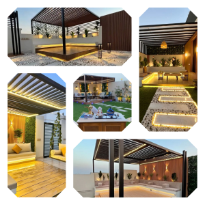 تنسيق المساحات الداخلية وتصميم وتنفيذ احدث اشكال البرجولات والجلسات بمساحات خضراء خلابه في الدمام والجبيل وجميع مدن المنطقة الشرقية